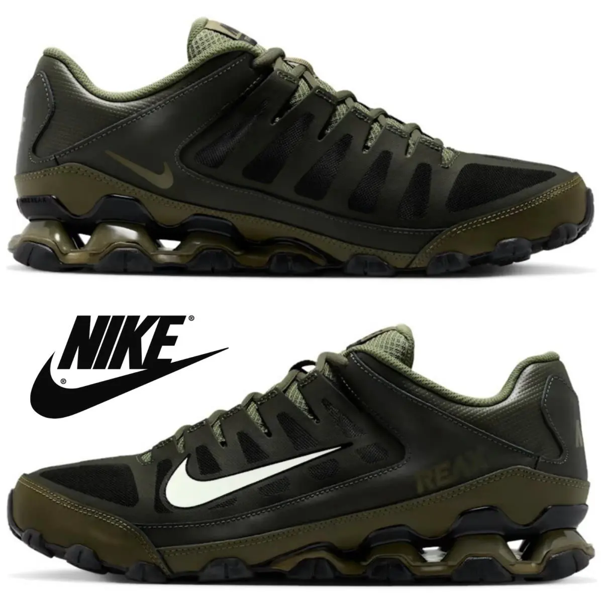 Nike shoes - Nike Reax 8 - Reax - Brown, Maufacturer: Sequoia/Medium Olive/Black/Summit White 26