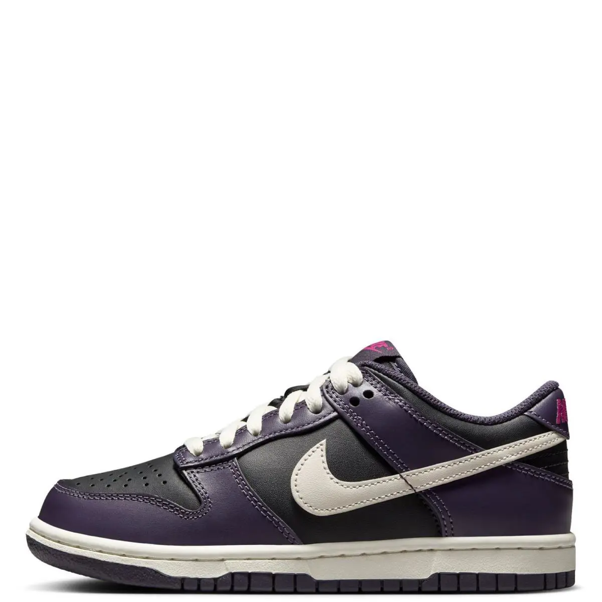 Big Kid`s Nike Dunk Low Black/pale Ivory-dark Raisin FB9109 003 - Black/Pale Ivory-Dark Raisin
