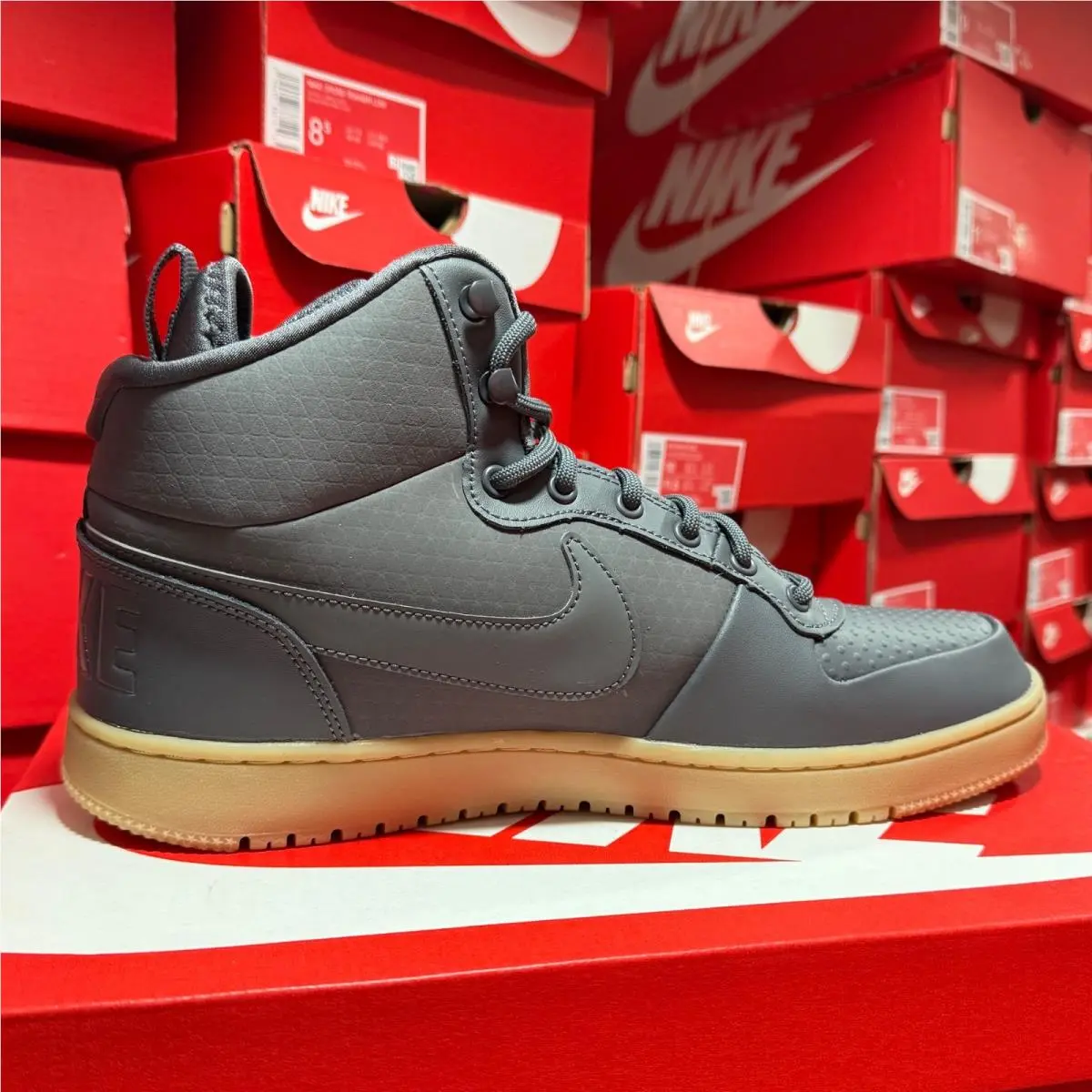 Nike shoes - Nike Court Borough Mid - Court Borough Mid - AA0547-001 - Gray 12
