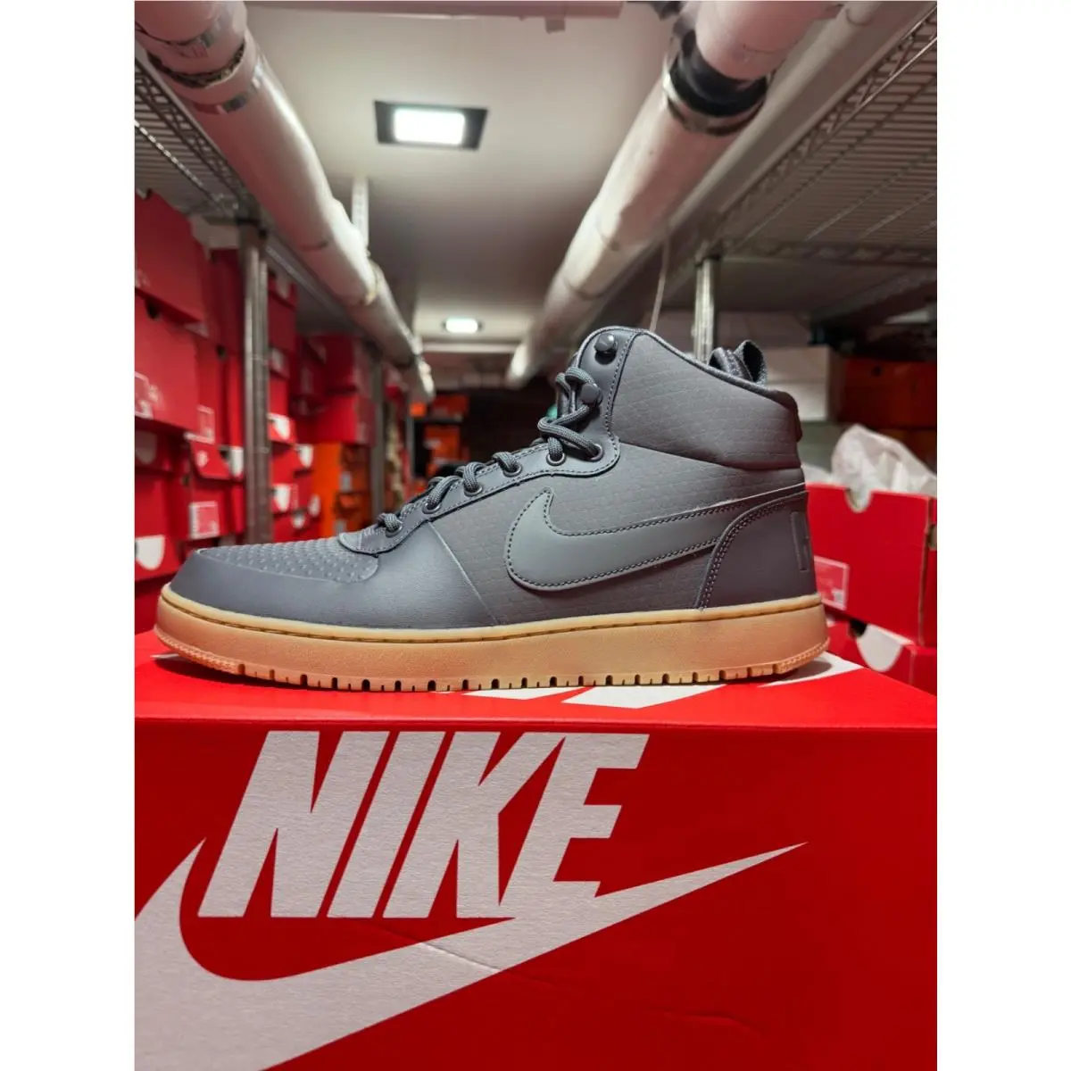 Nike shoes - Nike Court Borough Mid - Court Borough Mid - AA0547-001 - Gray 13