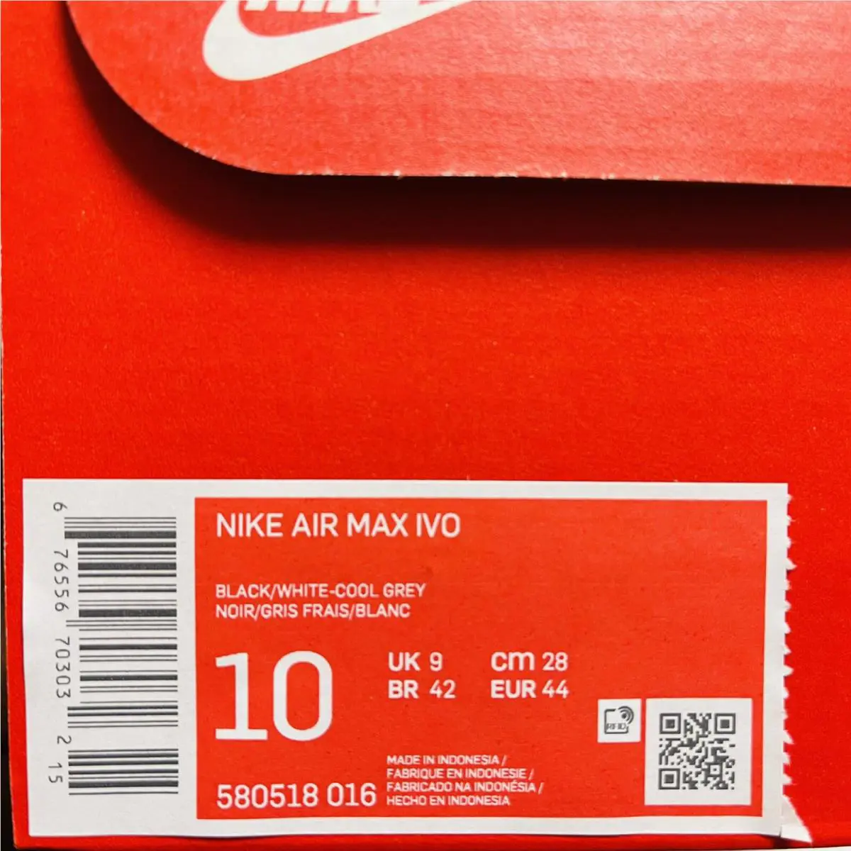 Nike shoes - Nike Air Max Ivo - Air Max Ivo - 580518016 - Black / White-Cool Grey 22