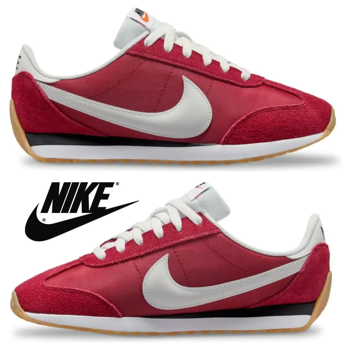 Nike Pacific Sneaker Men`s Shoes Running Casual Athletic Sport Comfort Trainers - Red, Maufacturer: Burgundy