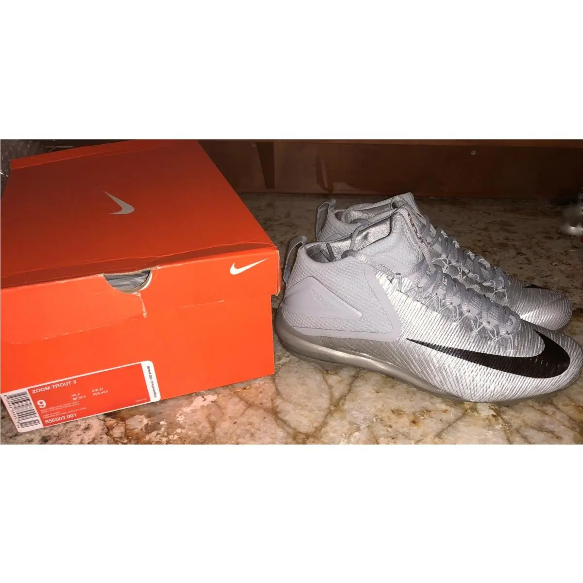 Nike shoes - NIKE Force Trout 3 Baseball Cleats - 856503 - Gray 9