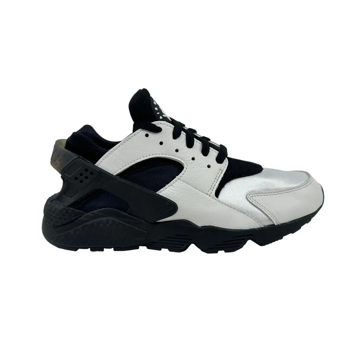 Nike Air Huarache White Black Mens Athletic Panda Sneaker - White, Manufacturer: White Black