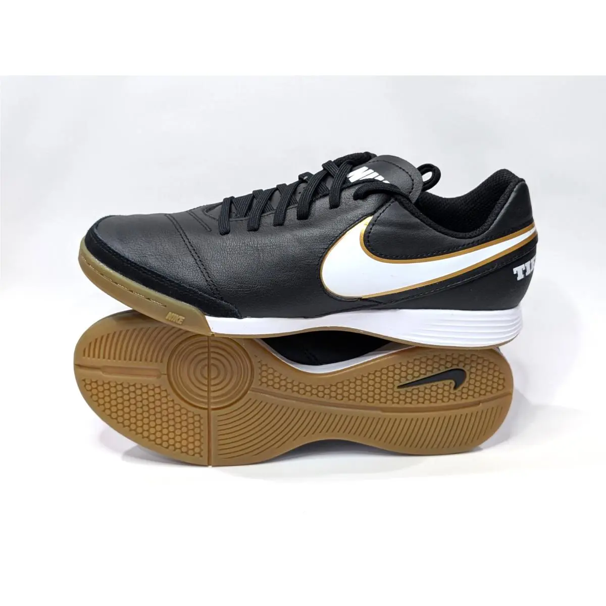 Nike shoes - Nike TiempoX Genio II Leather IC - 819215-010 - Black/White 2