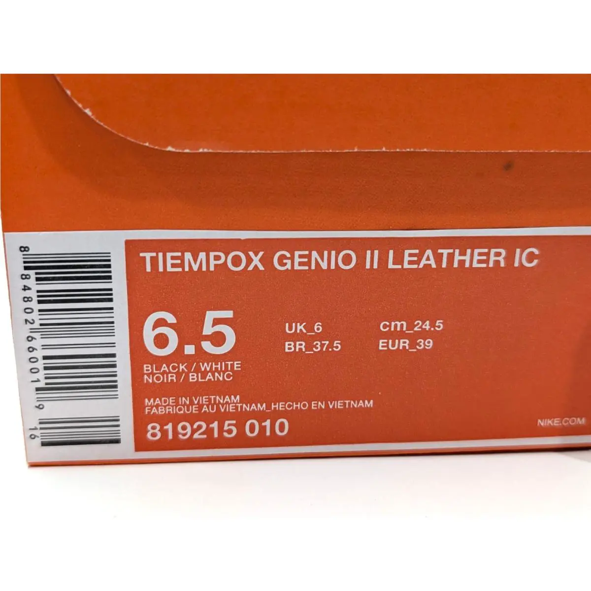 Nike shoes - Nike TiempoX Genio II Leather IC - 819215-010 - Black/White 20