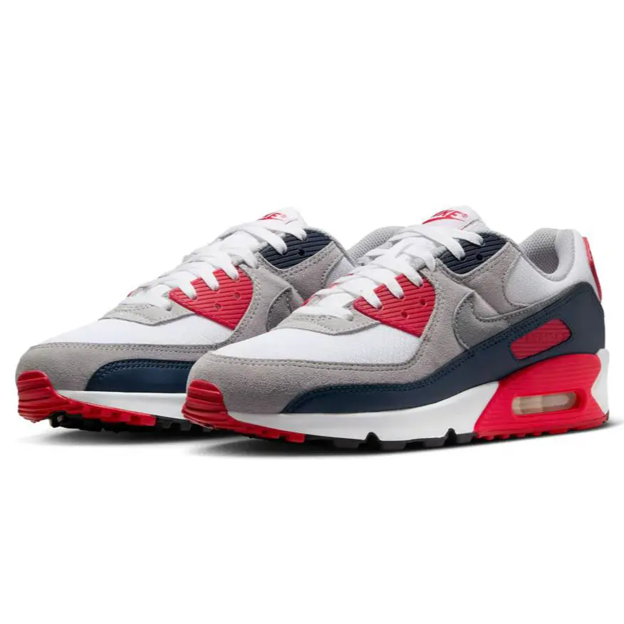 Nike shoes - Nike Air Max 90 - Air Max - DM0029 005 - White/Cool Grey/University Red 1