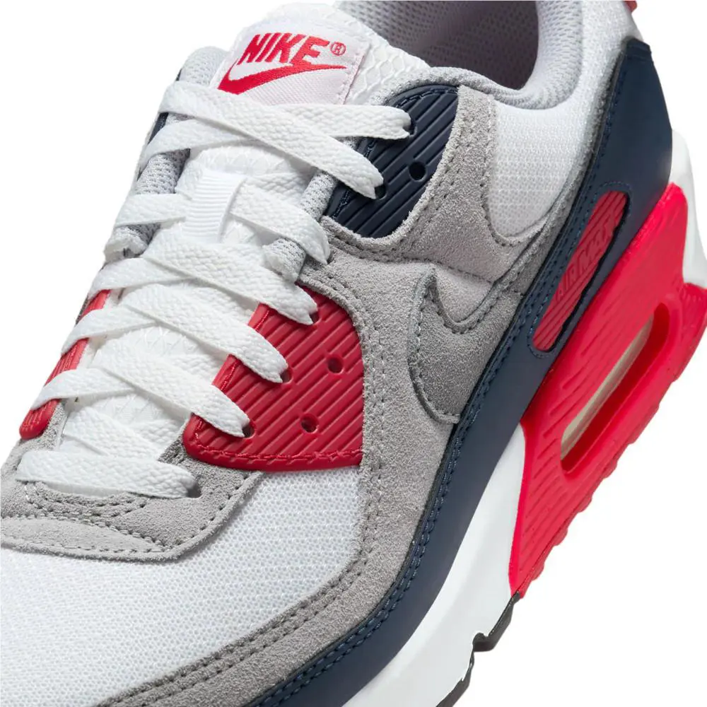 Nike shoes - Nike Air Max 90 - Air Max - DM0029 005 - White/Cool Grey/University Red 3