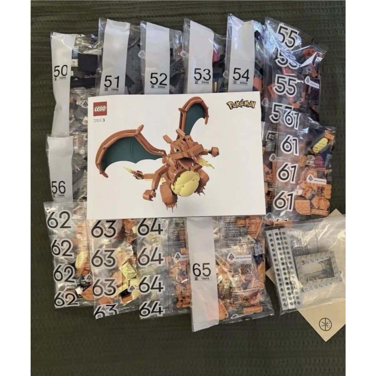 Lego Pokemon 72153 Charizard Build + Base Only