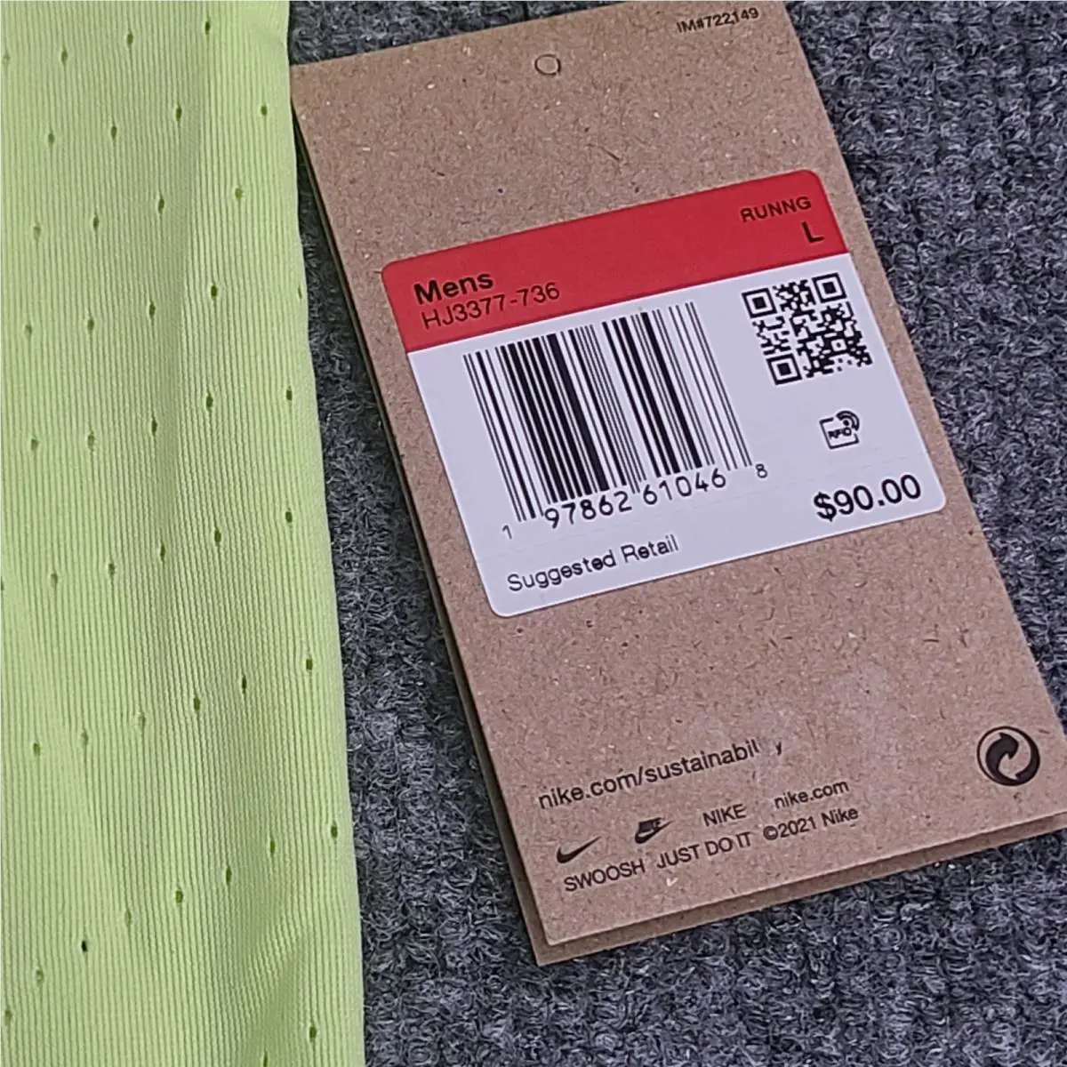 Nike clothing - Nike Dri-Fit - HJ3377-736 - Yellow (UPC: 197862610468) 1