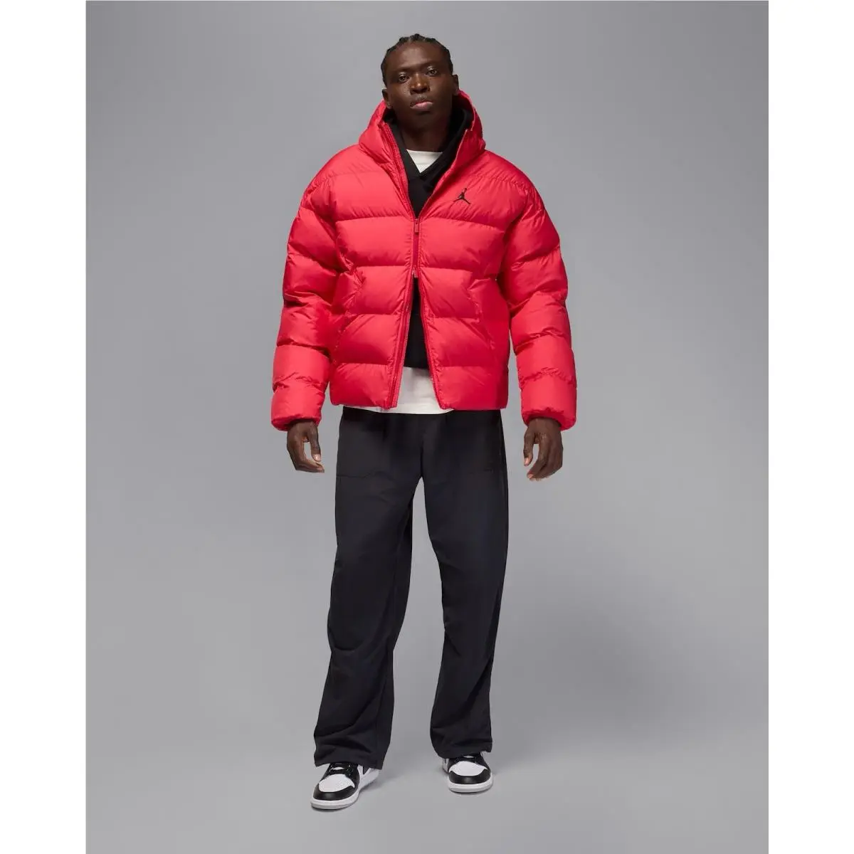 Nike clothing - Air Jordan Brooklyn Puffer Jacket Therma-FIT - HV0532-687 - Red, Manufacturer: Gym Red/Black (UPC: 198482644178) 7