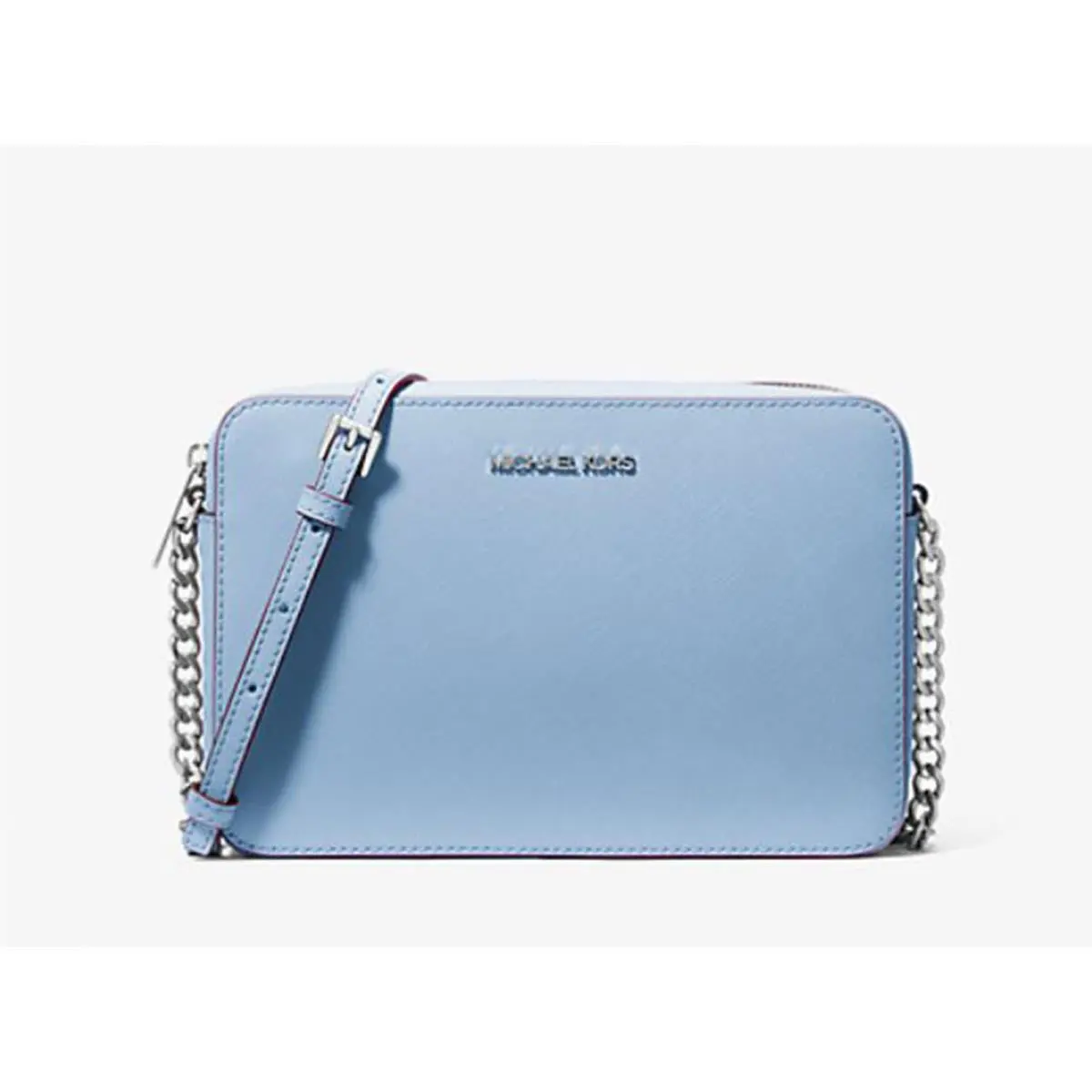 Michael Kors Jet Set Large Saffiano Leather Crossbody Bag Lightsky 35F8STTC9L
