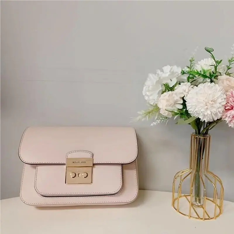 Michael Kors 35T2GS9M2L Sloan Editor Medium Messenger Bag IN Powder Blush