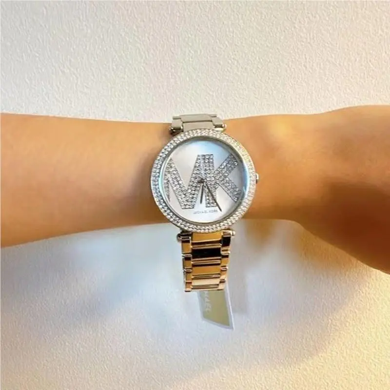 MK6658 Parker Silver MK Crystals Women`s Watch by Michael Kors