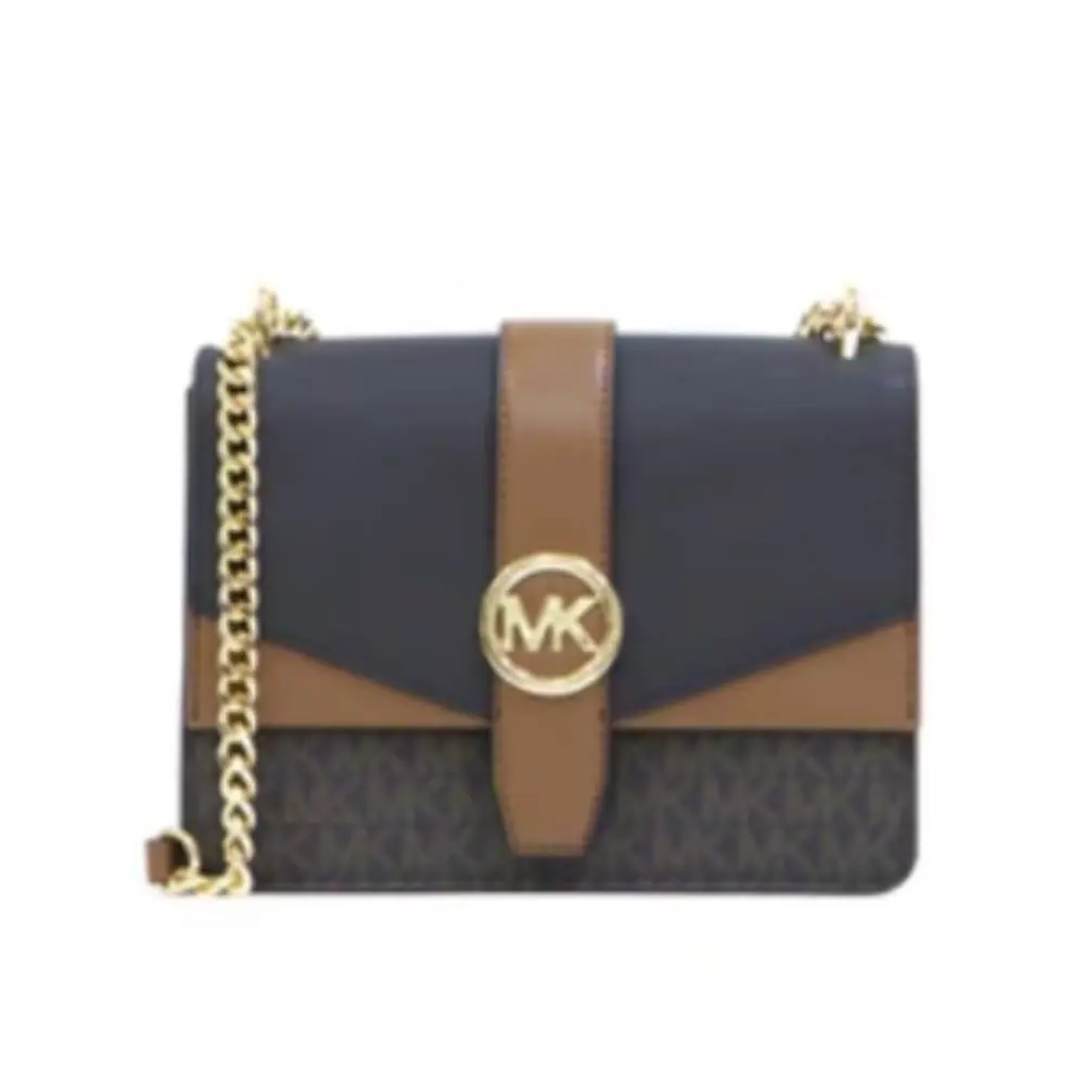 Michael Kors Greenwich Small Flap Crossbody - Brown Multi - Brown, Green