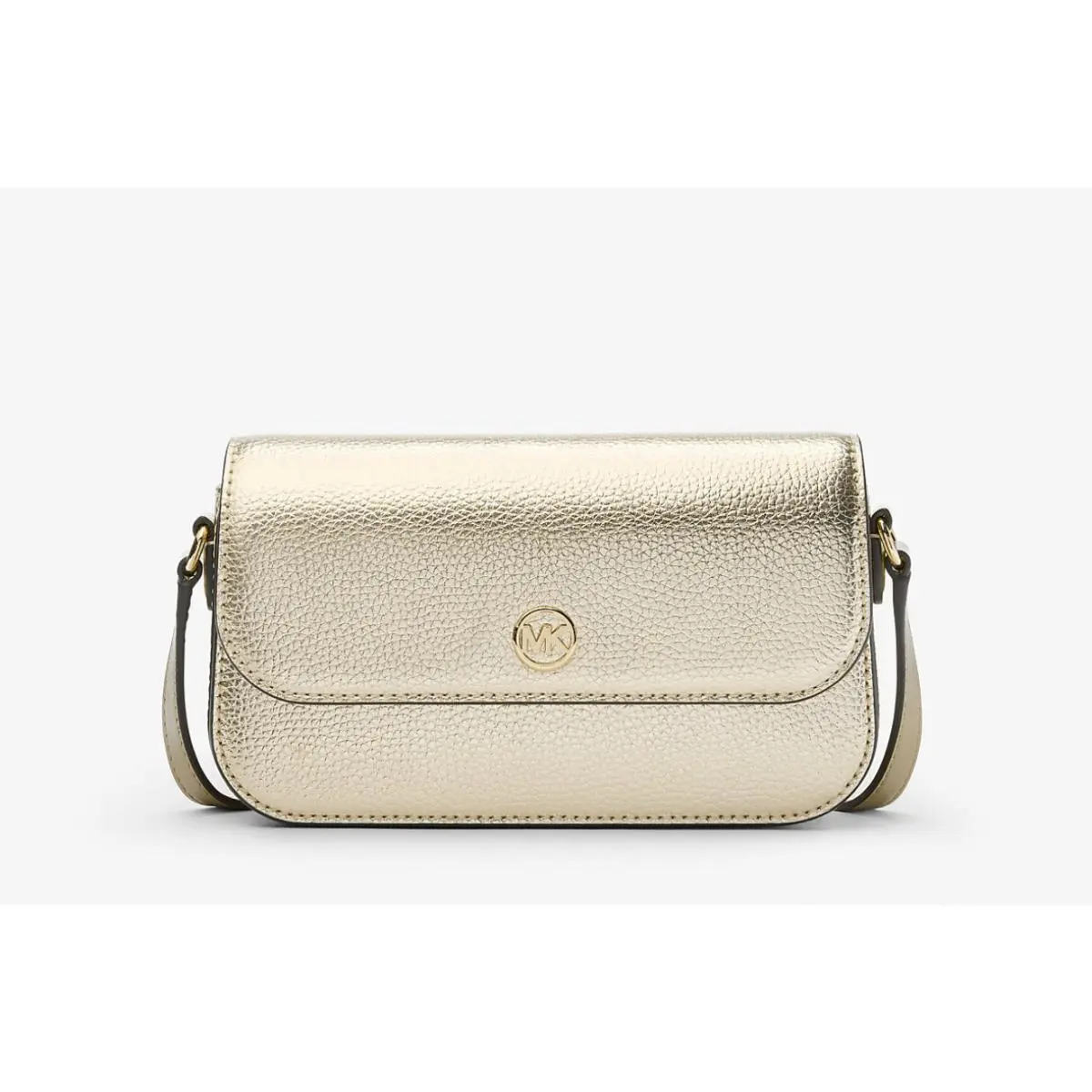 Michael Kors Jet Set Travel Small Metallic Leather Crossbody - Gold
