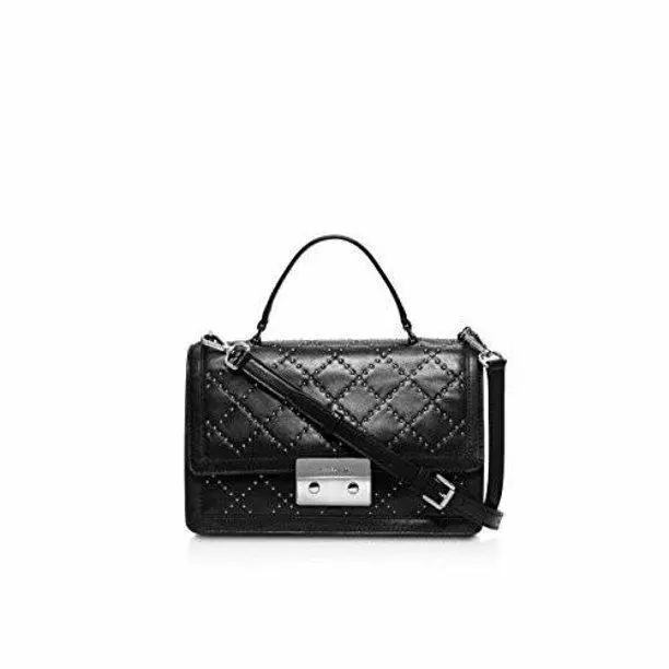 Michael Kors Micro Callie Small Black Quilted Leather Handbag Bag Purse