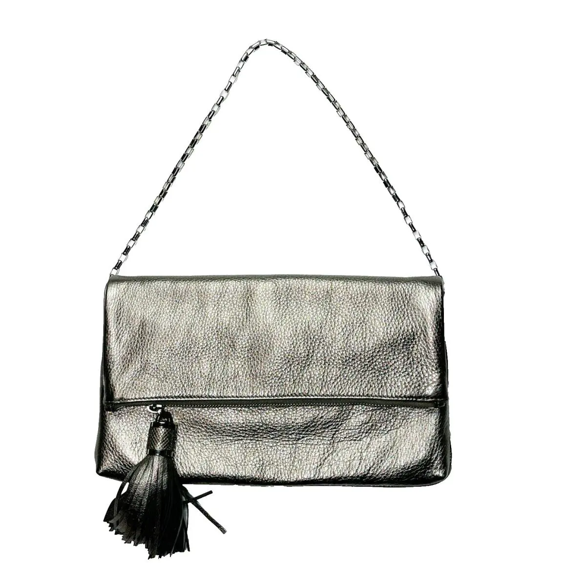 Michael Kors Collection Tonne Metallic Leather Chain Shoulder Bag