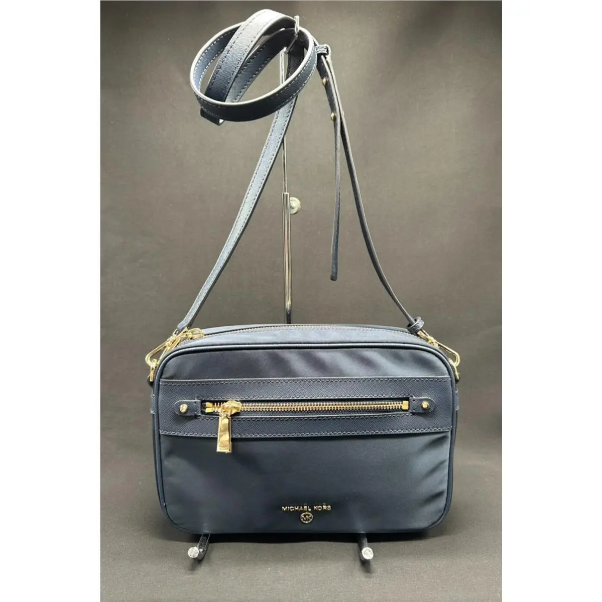 Kors Nylon Jet Set Charm East West Crossbody Navy Crossbody
