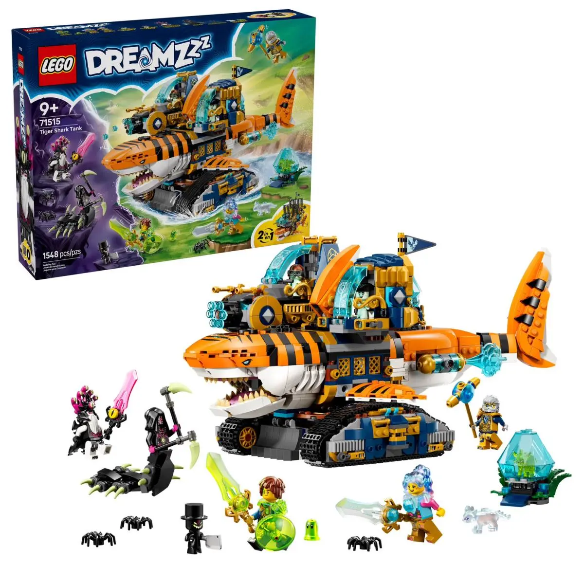 Lego Dreamzzz Tiger Shark Tank Building Toy For Boys Girls - Ages 9+