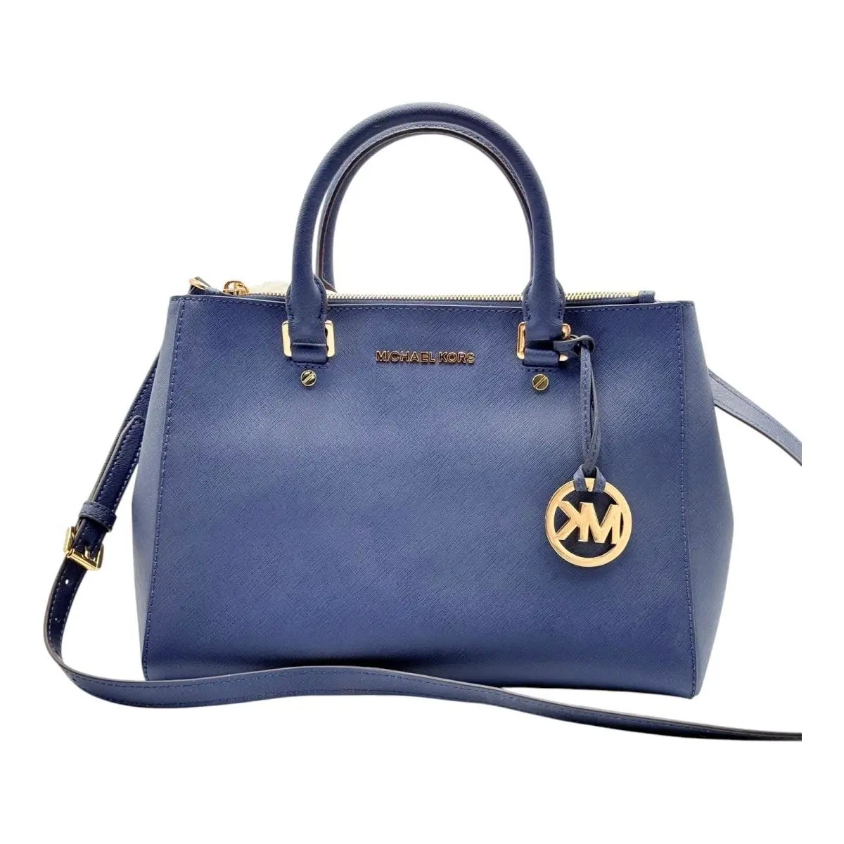 Michael Kors Sutton Saffiano Leather Large Satchel Navy