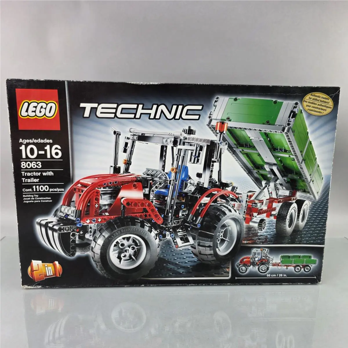 Lego 8063 Technic Tractor with Trailer Farm Sowing Machine Retired