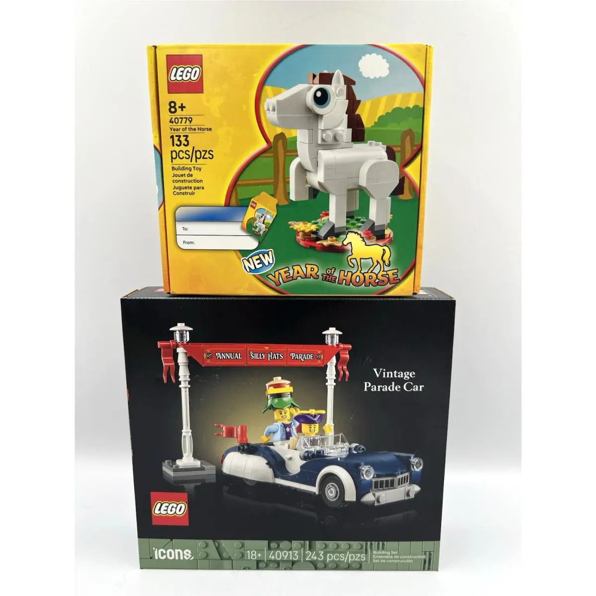 Lego Icons Vintage Parade Car 40913 and Year of The Horse 40779 Gwp