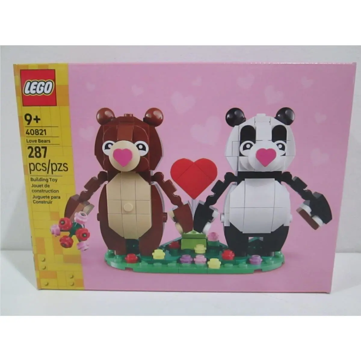 Lego Valentines Day Set 40821 Love Bears Panda Brown Heart Holiday