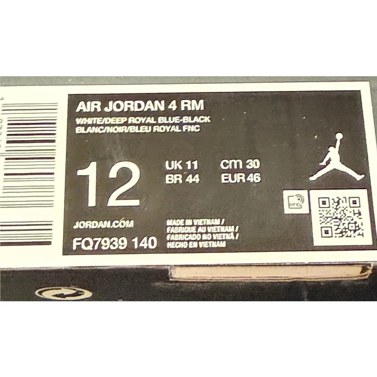 Nike shoes - Air Jordan 4 RM - Air - FQ7939-140 - White/Black/Deep Royal Blue 2