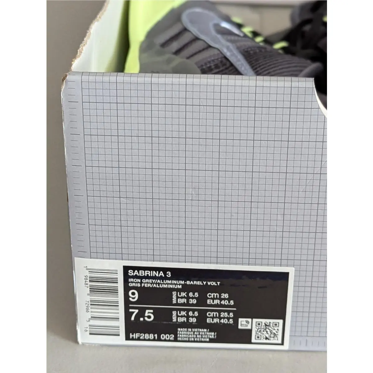 Nike shoes - Nike Sabrina 3 - Sabrina - HF2881-002 - Gray (UPC: 198487729665) 11