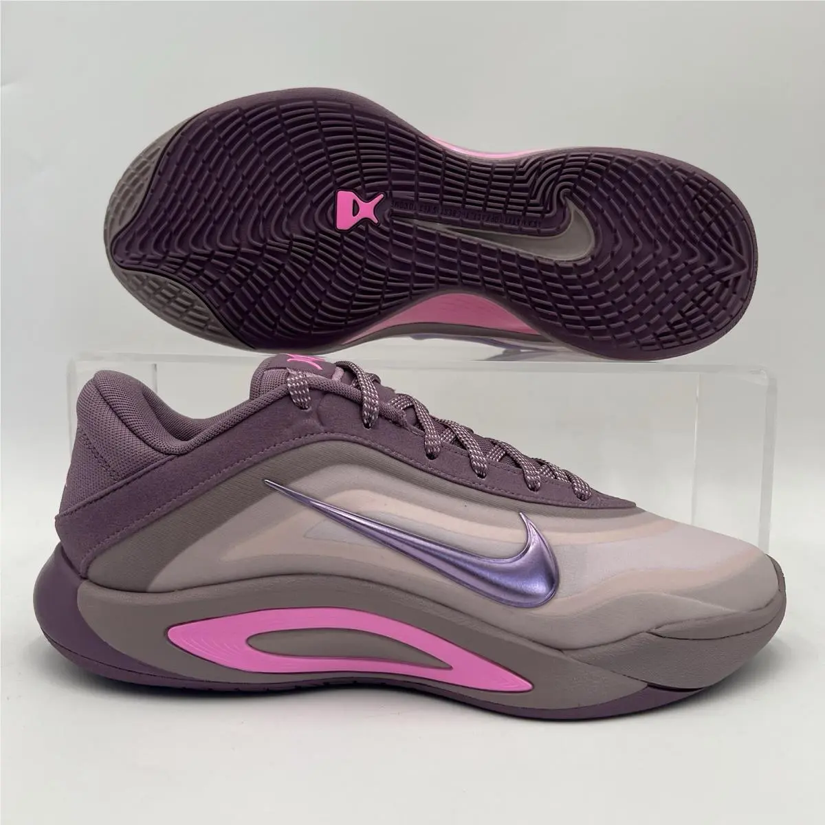 Womens Size 8 Nike A`one Violet Dust Pink Basketball Shoes FZ8605 501