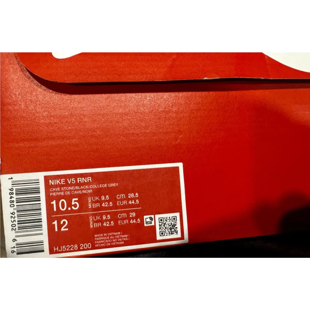 Nike shoes - Nike V5 RNR - RNR - HJ5228-200 - Cave Stone/Black-College Grey 3