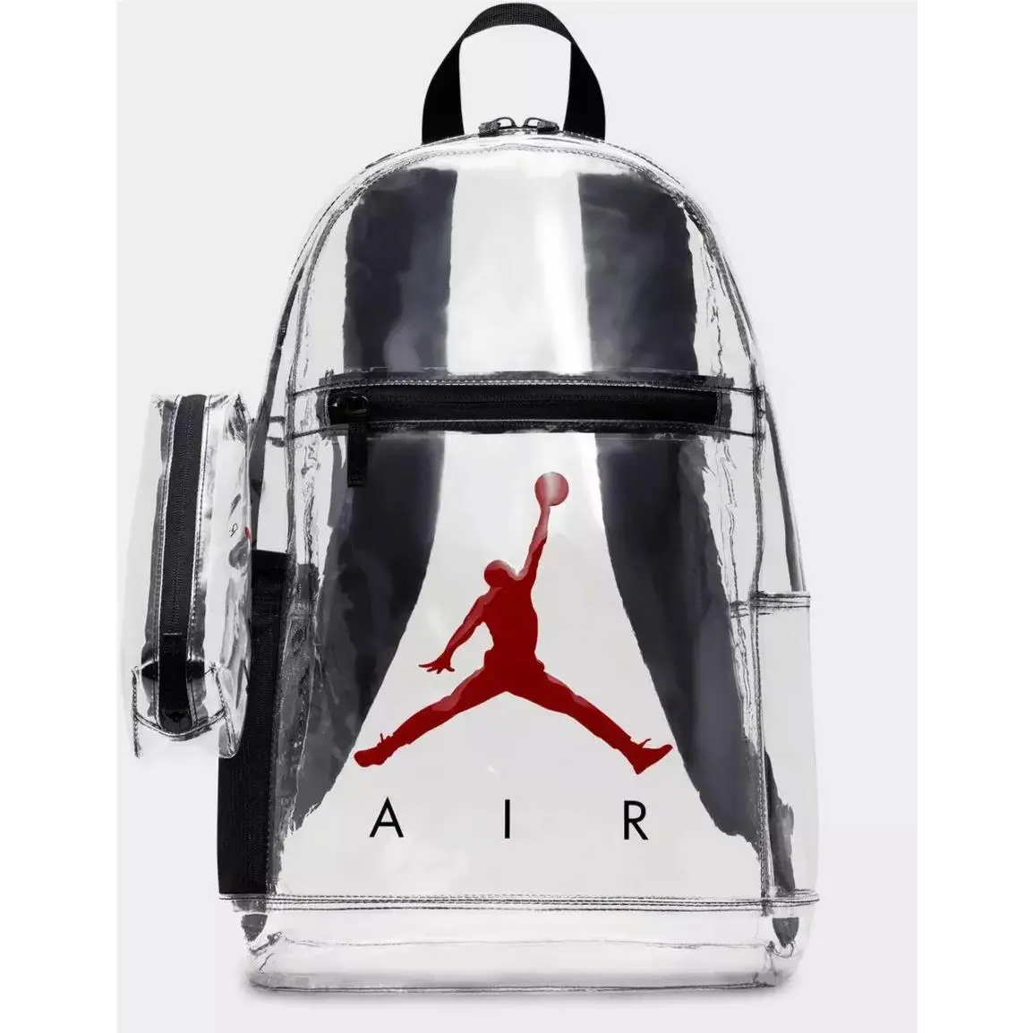 2PC Jordan Nike Clear 9A0771 18 Backpack Pencil Case Black School Bag