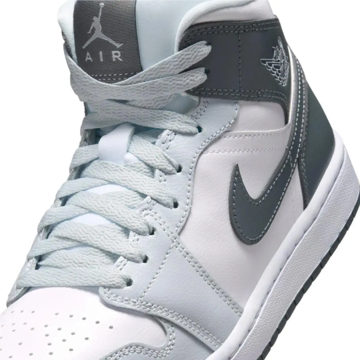 Nike shoes - Air Jordan 1 Mid - Air Mid - BQ6472-113 - White, Manufacturer: White/Pure Platinum/Smoke Grey 9
