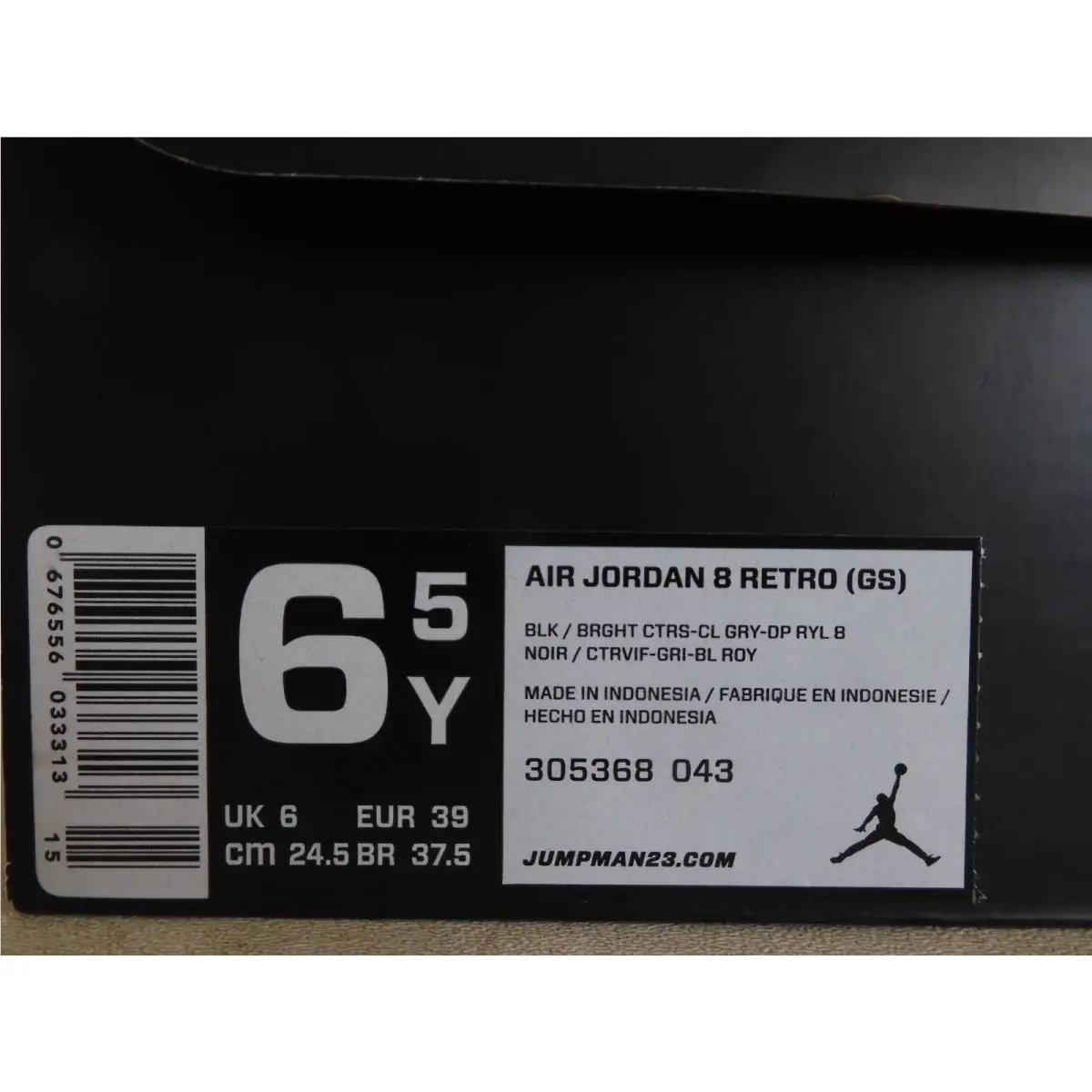 Nike shoes - Air Jordan 8 - Air - Black (UPC: 0676556033313) 6