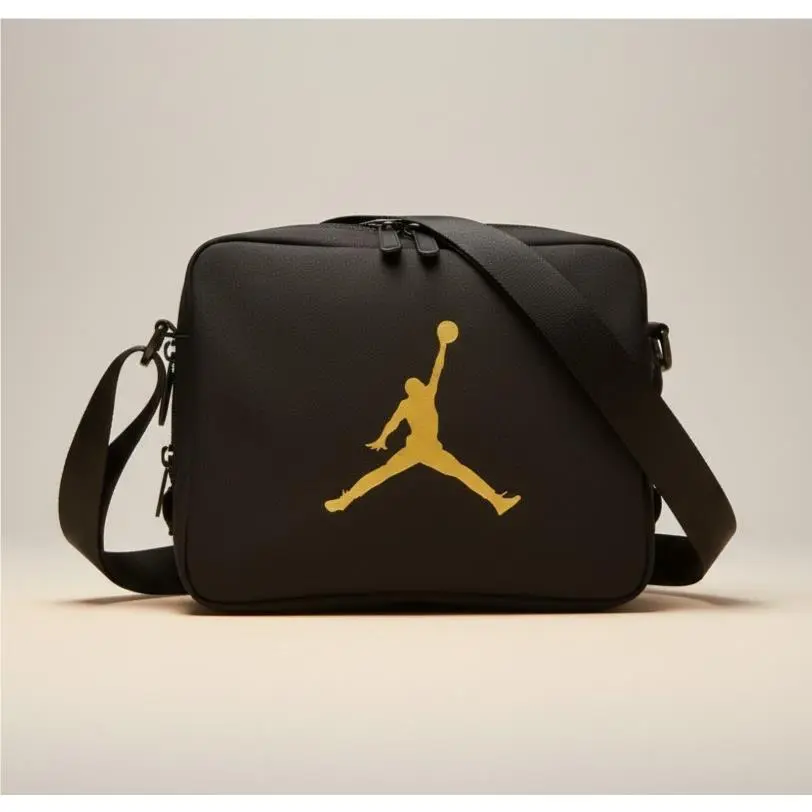 Nike Jordan Shoe Box Bag Black Gold Ventilated Lightweight Travel Carry On Case