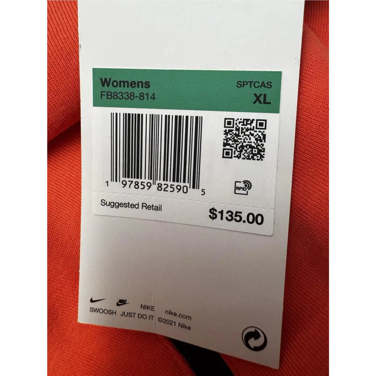 Nike clothing - FB8338814 FB8338-814 - FB8338814 FB8338-814 - Orange (UPC: 0197859827848) 6