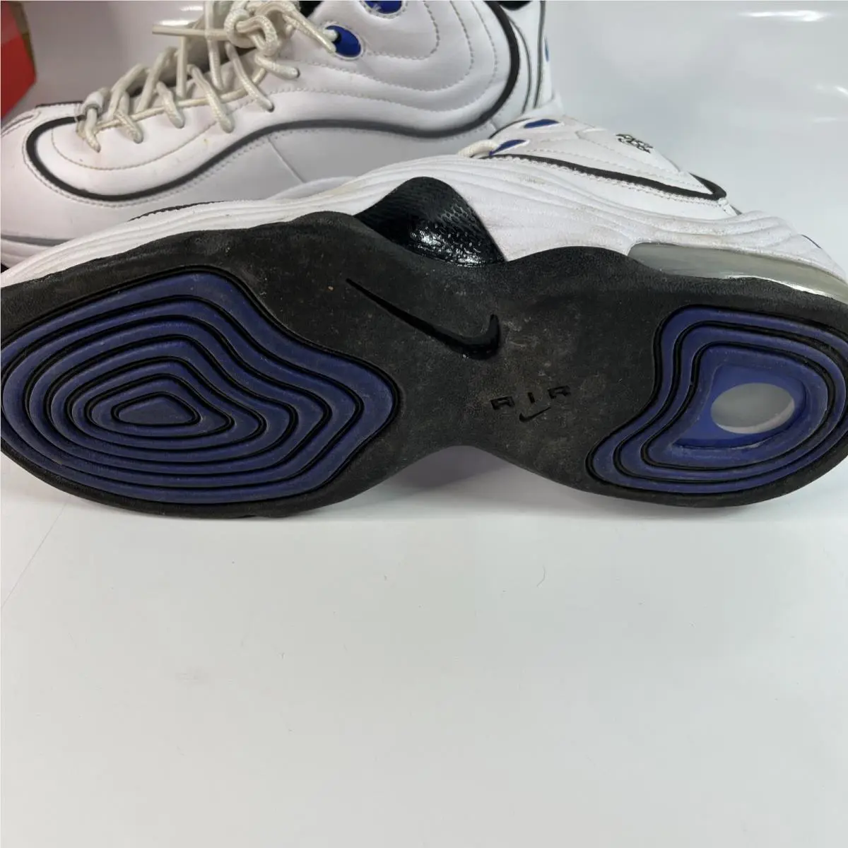 Nike shoes - Nike Air Penny 2 - Air Penny - 820249-100 - White, Royal, Black, Manufacturer: White/Blue (UPC: 00886548810147) 2