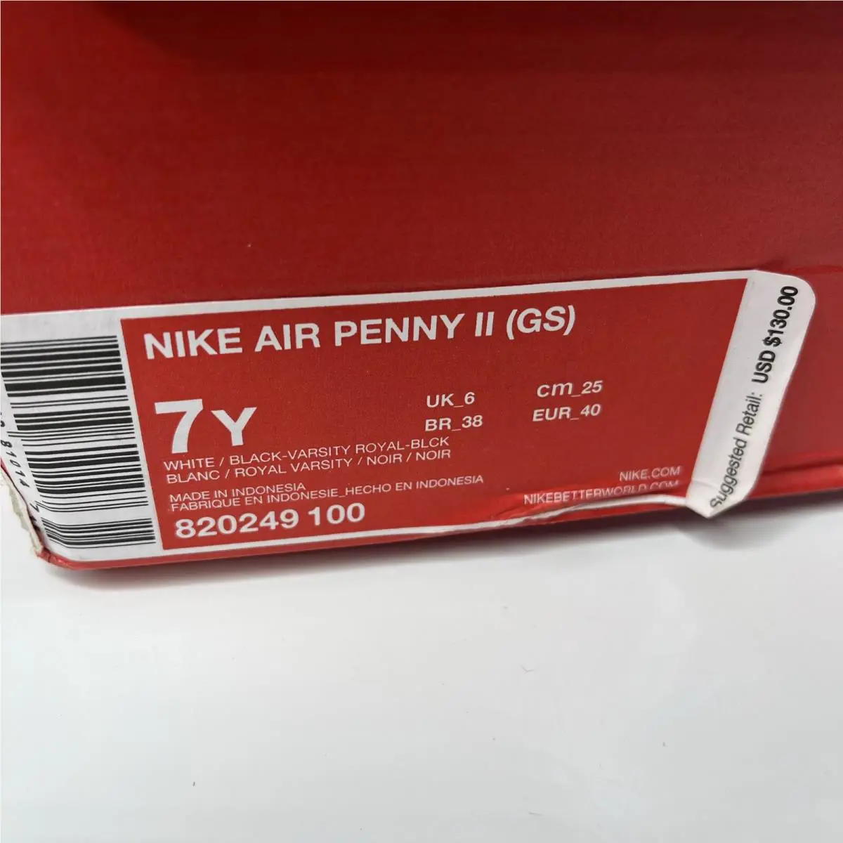 Nike shoes - Nike Air Penny 2 - Air Penny - 820249-100 - White, Royal, Black, Manufacturer: White/Blue (UPC: 00886548810147) 3