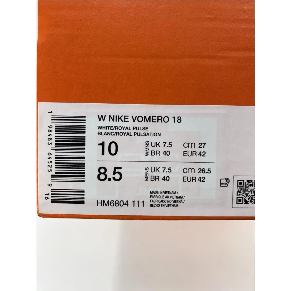 Nike shoes - Nike Vomero 18 - Vomero - HM6804-111 - White (UPC: 198483645259) 8