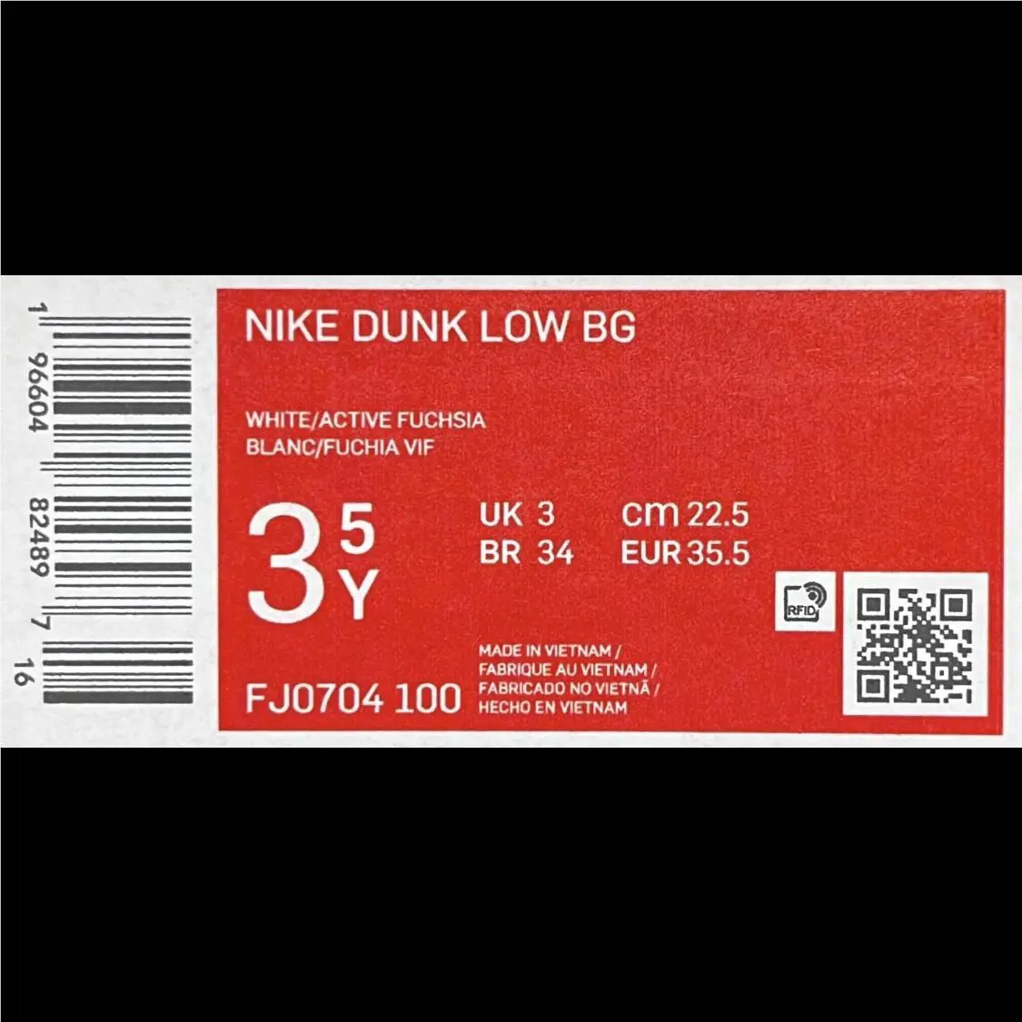 Nike shoes - Nike Dunk Low BG - Dunk Low - White/Active Fuchsia 8