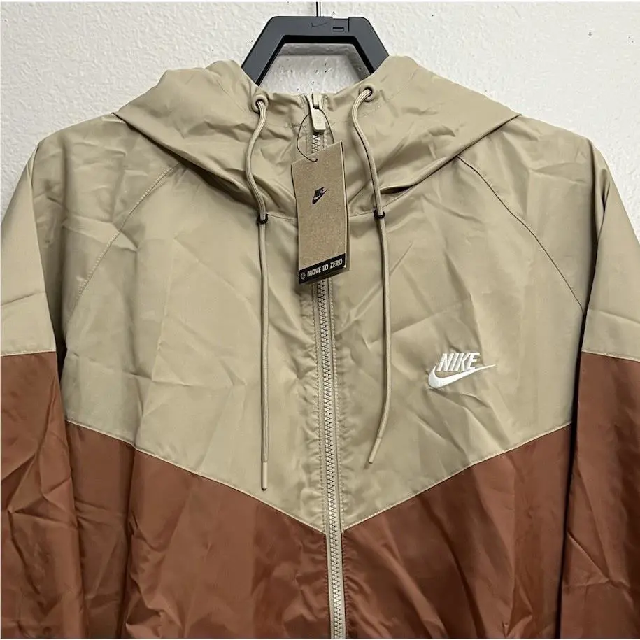 Nike clothing - Nike Sportswear Windrunner Hooded Jacket - DA0001-281 - Light British Tan (UPC: 0197600198623) 0