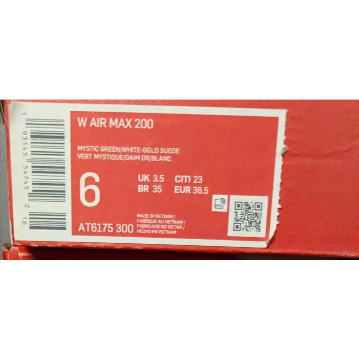 Nike shoes - Nike Air Max 200 - Air Max - AT6175-300 - Multicolor, Manufacturer: Mystic Green/White-Gold Suede 8