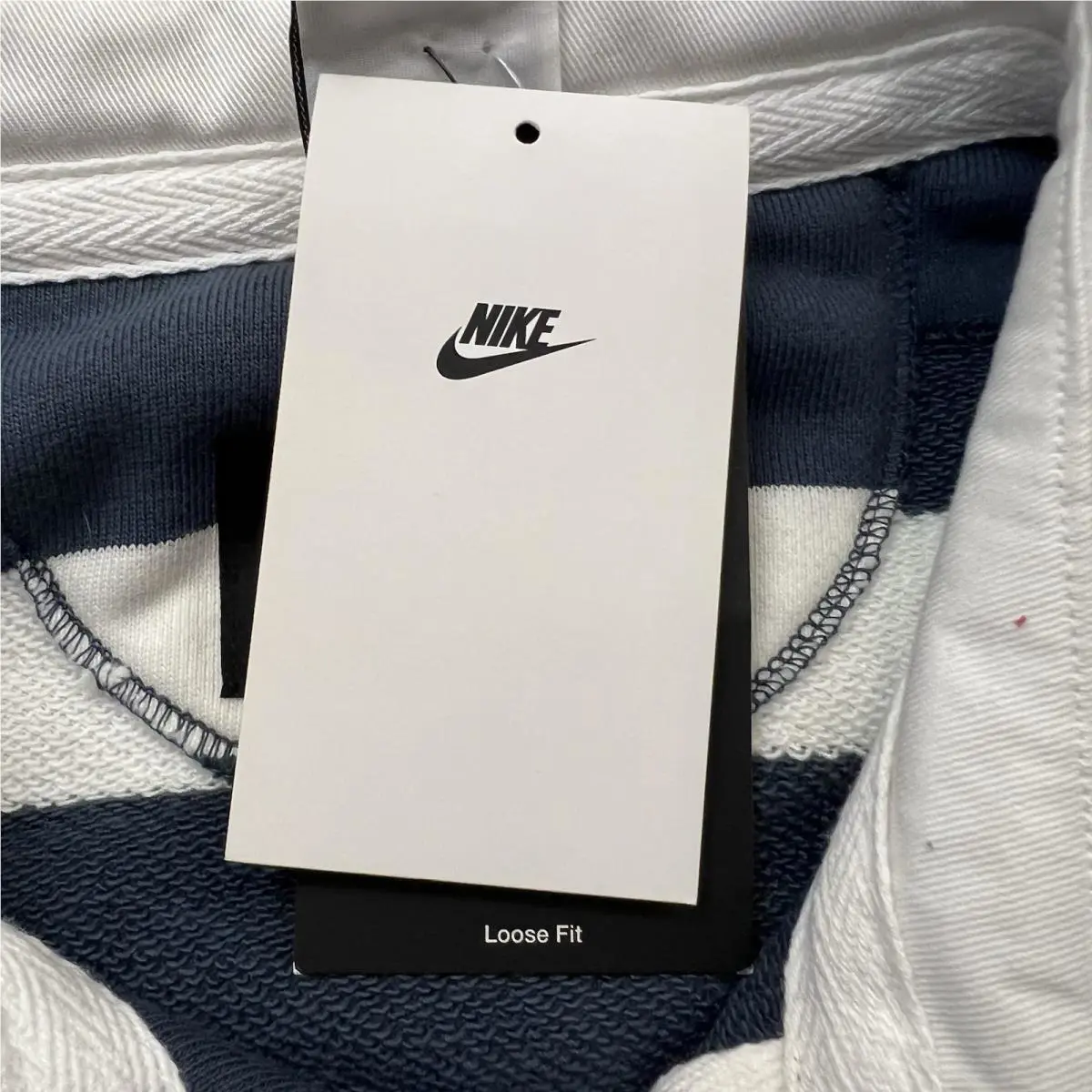 Nike clothing - Nike Life Striped Heavyweight Rugby Shirt - FN3122437 - Blue (UPC: 196976172190) 8