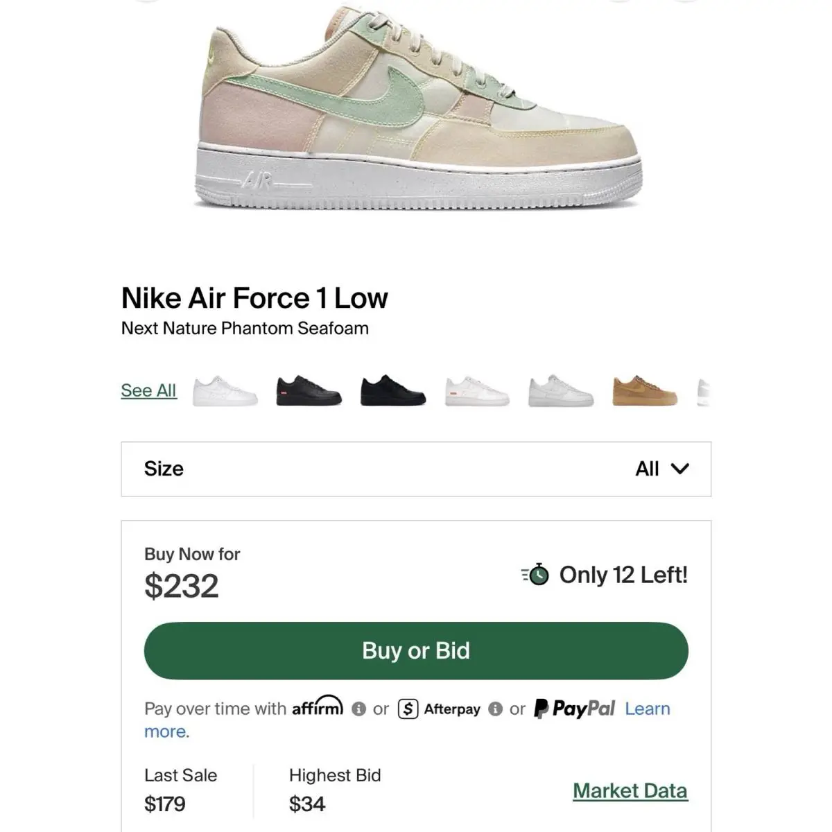 Nike shoes - Nike Air Force 1 - Air Force - DR5648-030 - Ivory, Manufacturer: Phantom/Seafoam/Pearl White/Citron Tint 10
