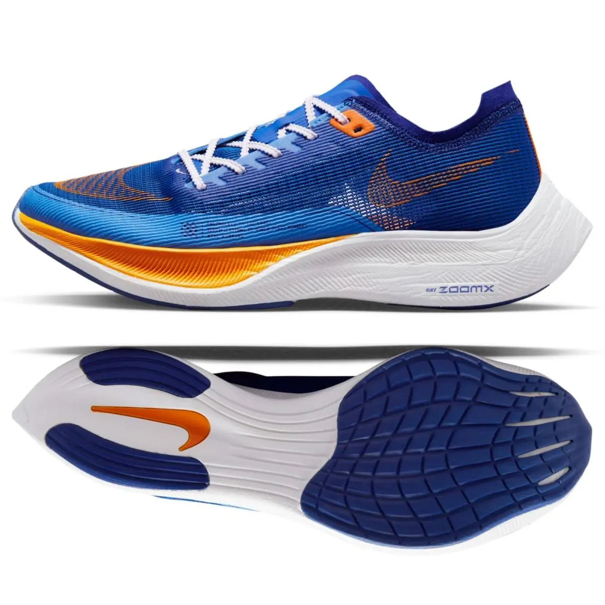 Nike Zoomx Vaporfly Next% 2 Royal/orange FD0713-400 Men Road Running Shoes Sz 14