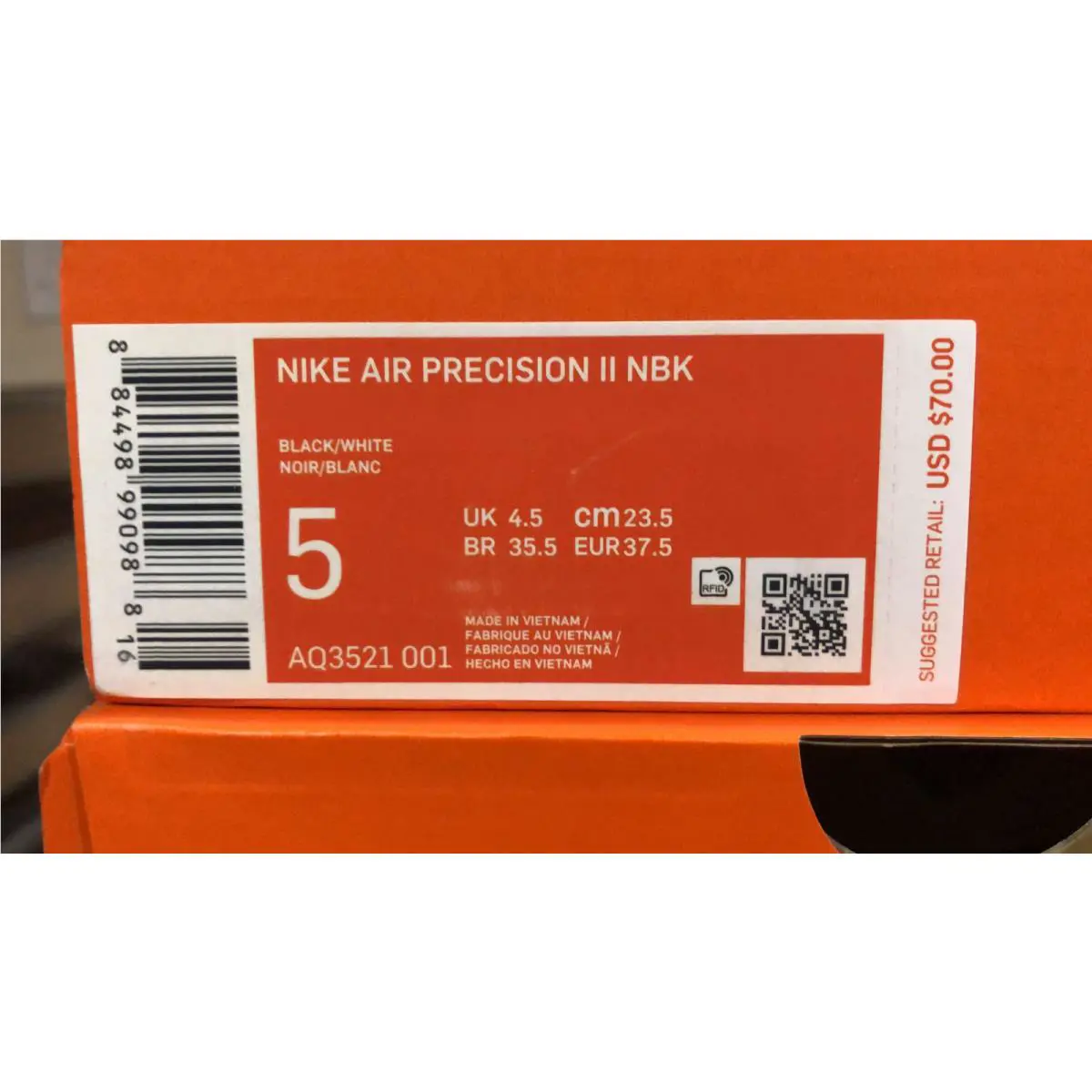 Nike shoes - Nike Air Precision II NBK - AQ3521 001 - Black/White (UPC: 884498990988) 5