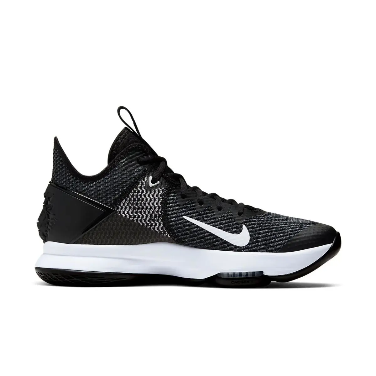 Nikelebron Witness 4 EP Black White BV7472-001 Men`s 10 - Black