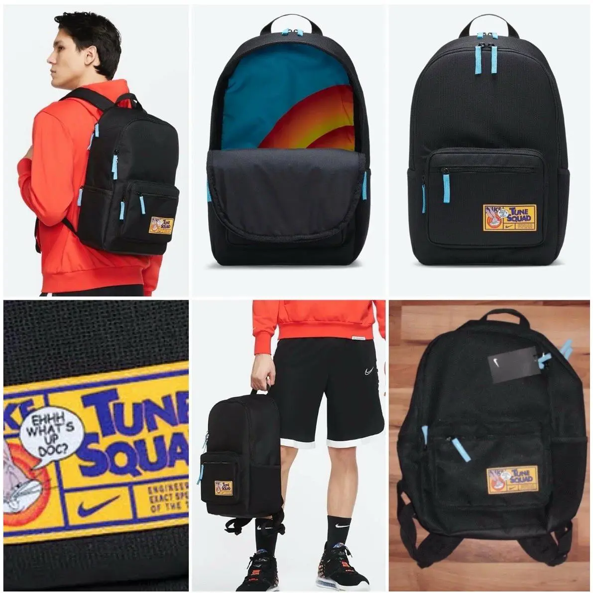 Nike Heritage X Space Jam 2 Lebron Backpack Tune Squad DM3114 010 Black