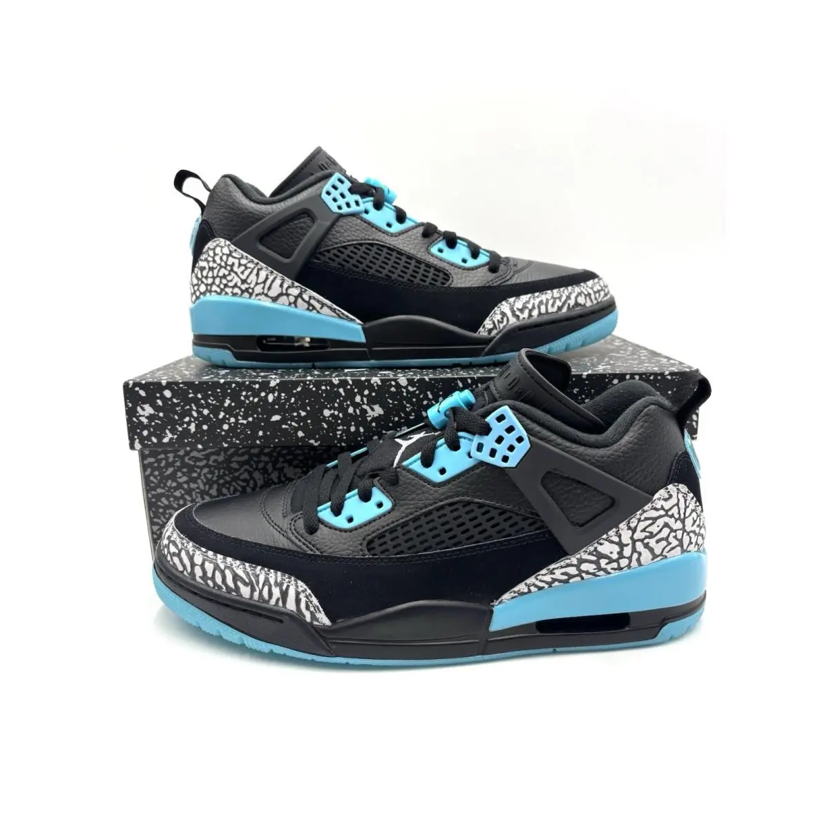 Nike Air Jordan Spizike Low Black Gamma Blue FQ1759-005 Men`s Size 9.5
